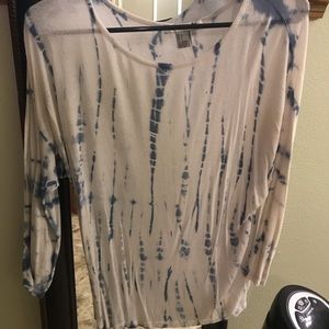 Blue and White Tie-Dye Shirt